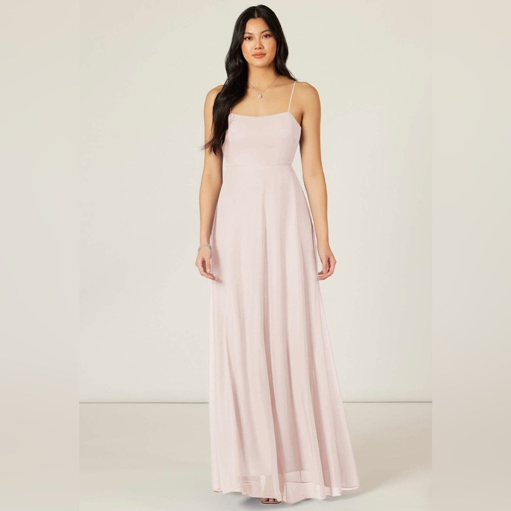Azazie Vintage Rose Rae Tie Back Maxi Dress